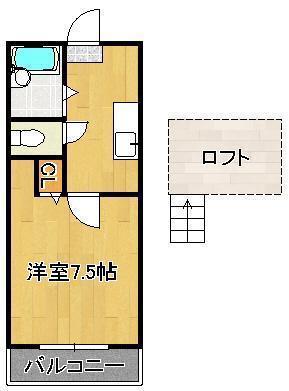 コンドミニアム医生ヶ丘Ⅰ(1K/3階)の間取り写真
