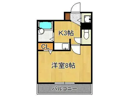 ヴィラアカデミア(1K/5階)の間取り写真