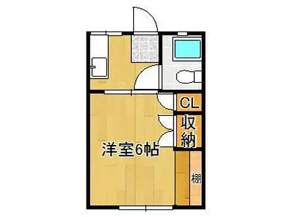 パナハイツ野中(1K/2階)の間取り写真