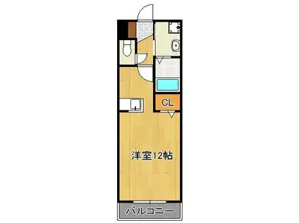 メゾン・カメリア(ワンルーム/3階)の間取り写真