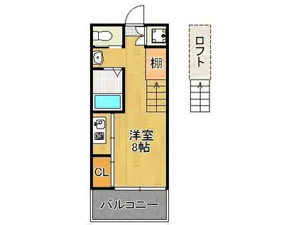 GC21.NETビル(ワンルーム/2階)の間取り写真