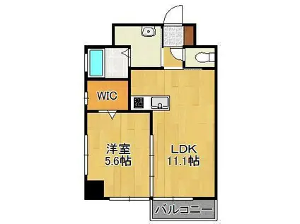 アルファビル(1LDK/9階)の間取り写真