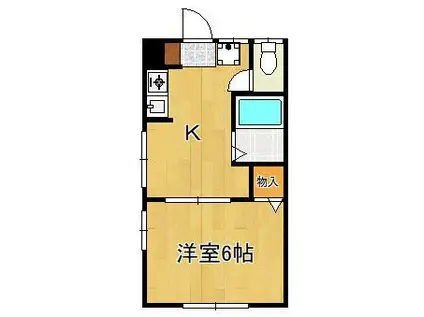 コーポさくら(1K/1階)の間取り写真