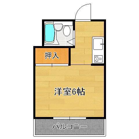ネクスト西折尾(1K/2階)の間取り写真