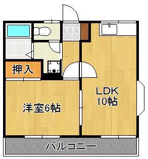 ウィンディア高須(1LDK/2階)の間取り写真