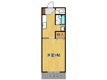 スタディハイツ2(1K/2階)の間取り写真