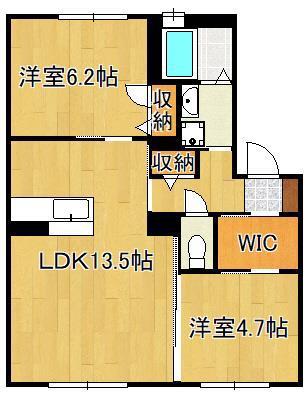 セレッソ2(2LDK/2階)の間取り写真