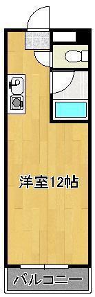 PLイースト千代ヶ崎(ワンルーム/3階)の間取り写真