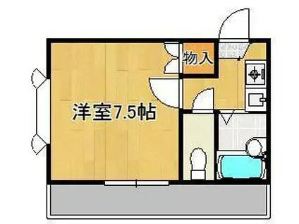 モアナサーフ折尾(1K/1階)の間取り写真