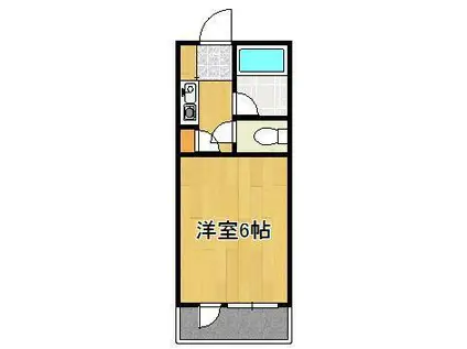 アルシュ折尾(1K/2階)の間取り写真