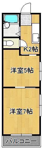 平丘台マンション(2K/4階)の間取り写真