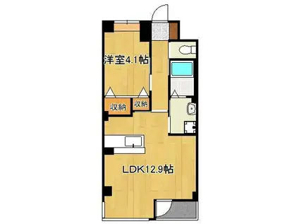 フローレンステラス(1LDK/2階)の間取り写真