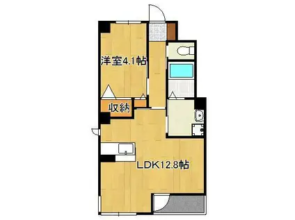 NEVER CHANGE(1LDK/1階)の間取り写真