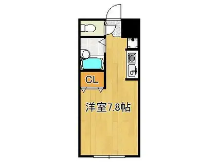 LEGEND181 C棟(ワンルーム/2階)の間取り写真