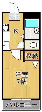 ROOM373(1K/3階)の間取り写真