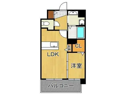 バースプレイスM折尾(1LDK/2階)の間取り写真