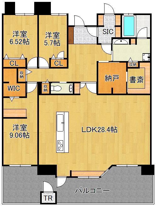 折尾クロステージ(3SLDK/19階)の間取り写真