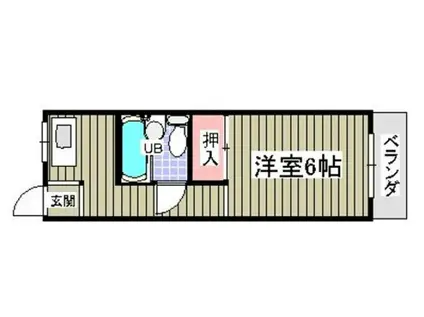 メゾンポエム(1K/1階)の間取り写真