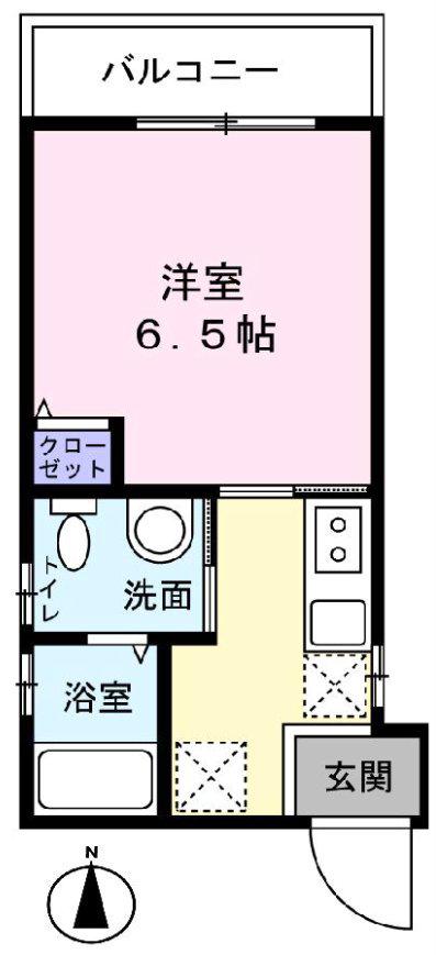 イロハプラス二条(1K/1階)の間取り写真