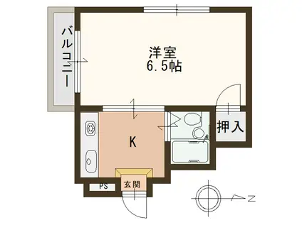 パストラルヤベ(1K/2階)の間取り写真