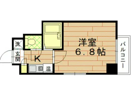 グランドパレス御池(1K/9階)の間取り写真