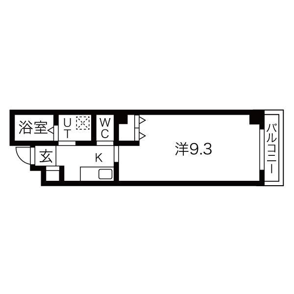 メゾンアーサー(1K/4階)の間取り写真