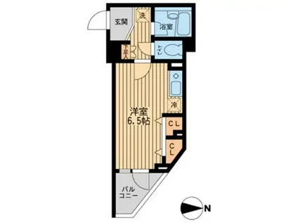 ドゥーエ西大島(1K/5階)の間取り写真