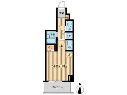 ジョイシティ住吉II(ワンルーム/3階)の間取り写真