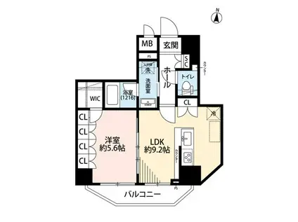 プレール・ドゥーク本所吾妻橋VI(1LDK/7階)の間取り写真