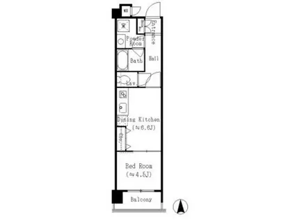 ミズホアルテア(1DK/2階)の間取り写真