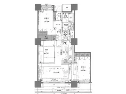 ウェルタワー深川(3LDK/21階)の間取り写真