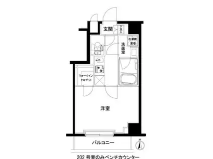 ルーブル木場(1K/5階)の間取り写真