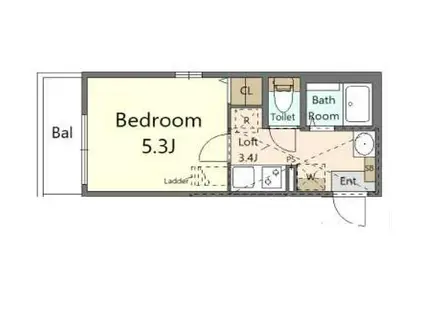 SOREVE大島(1K/3階)の間取り写真