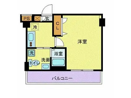 スカイコート東京ベイ 東雲(1K/5階)の間取り写真