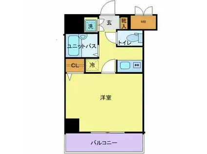 ドルチェ月島・弐番館(1K/10階)の間取り写真