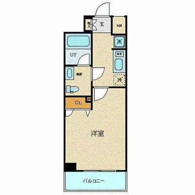 プレール・ドゥーク東京CANAL(1K/5階)の間取り写真