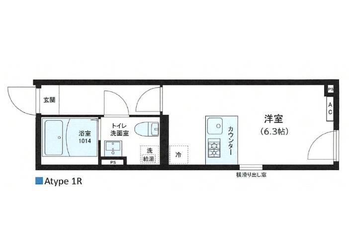 レピュア錦糸町レジデンスII(ワンルーム/2階)の間取り写真