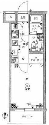 スカイコート東京ベイ東雲壱番館(1K/3階)の間取り写真