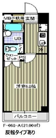 レジディア木場(1K/5階)の間取り写真