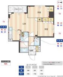 ASMACI MAISON両国I(2LDK/4階)の間取り写真