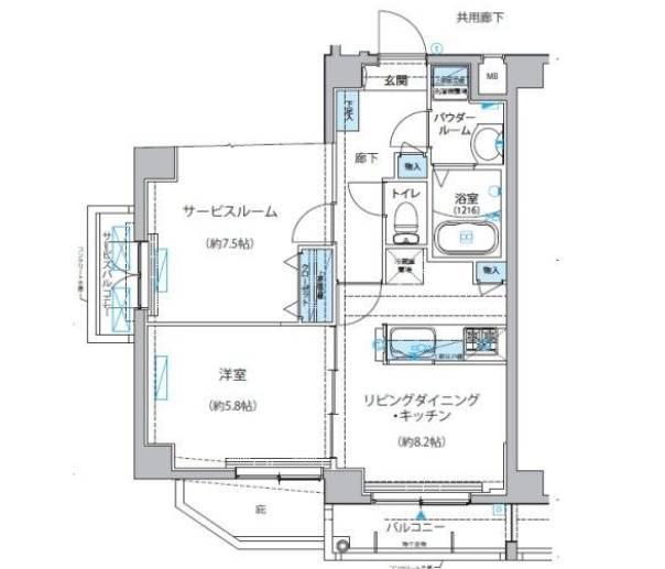 ARCOBALENO KAMEIDOII(1SLDK/6階)の間取り写真