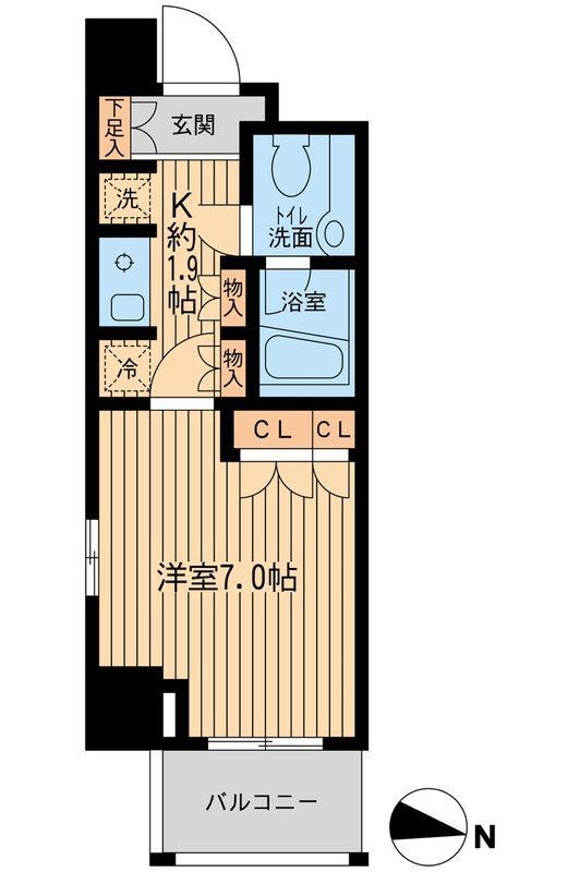 エコロジー東陽町プロセンチュリ(1K/3階)の間取り写真