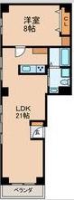 デルックス東陽ビル(1LDK/2階)の間取り写真