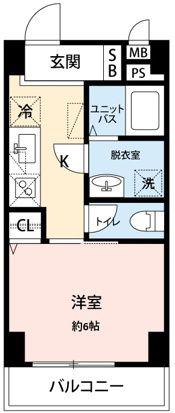ニックハイム茅場町(1K/10階)の間取り写真