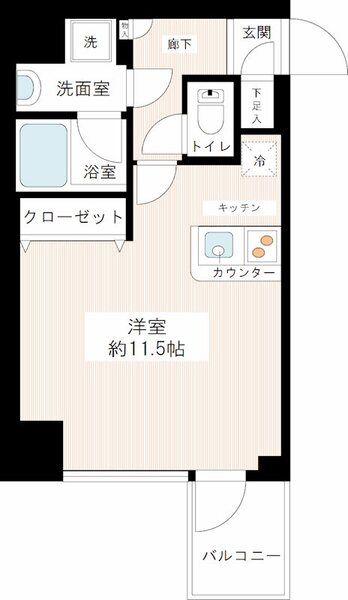 HYS RENATA 南砂(ワンルーム/4階)の間取り写真