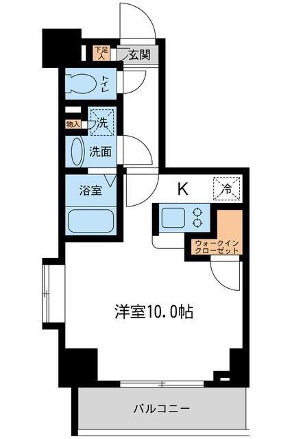 プライムアーバン住吉II(1K/2階)の間取り写真