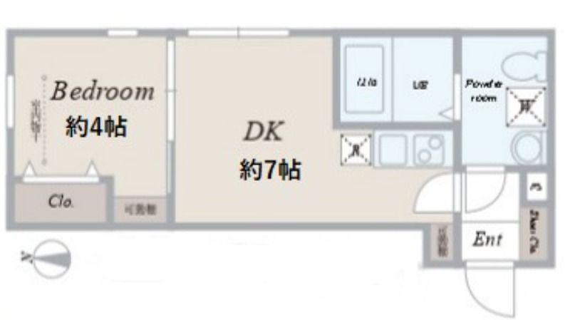 CREAL住吉(1DK/5階)の間取り写真