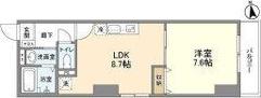 シャルム東陽(1LDK/3階)の間取り写真