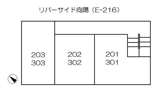 リバーサイド向陽(ワンルーム/2階)の間取り写真