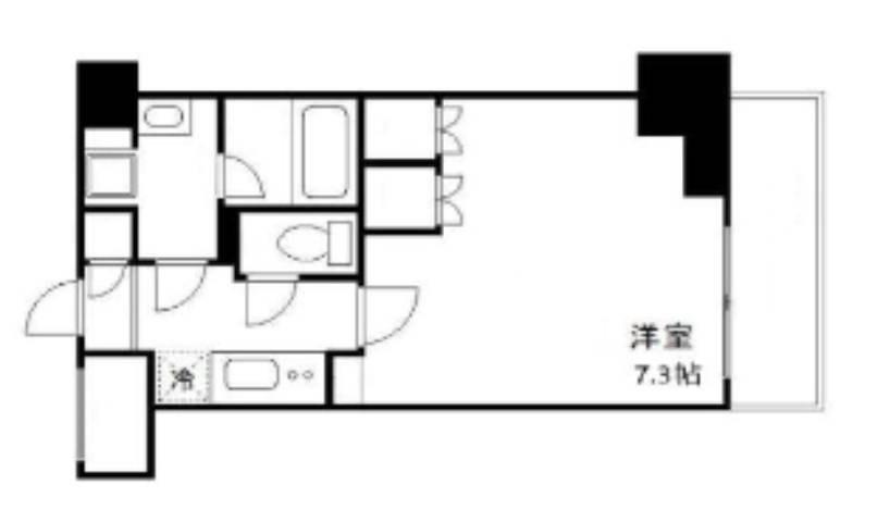 クレヴィスタ大島I(1K/6階)の間取り写真